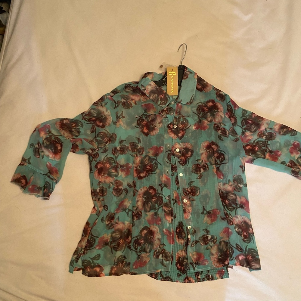 Floral Button-Up Blouse